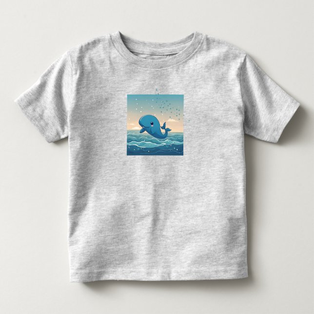 Cute Whale T Shirt (Framsida)