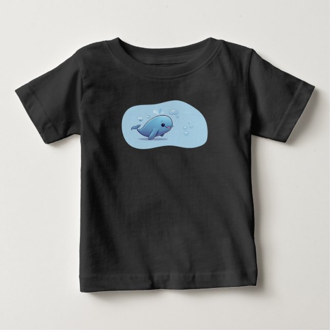 Cute Whale T Shirt (Framsida)