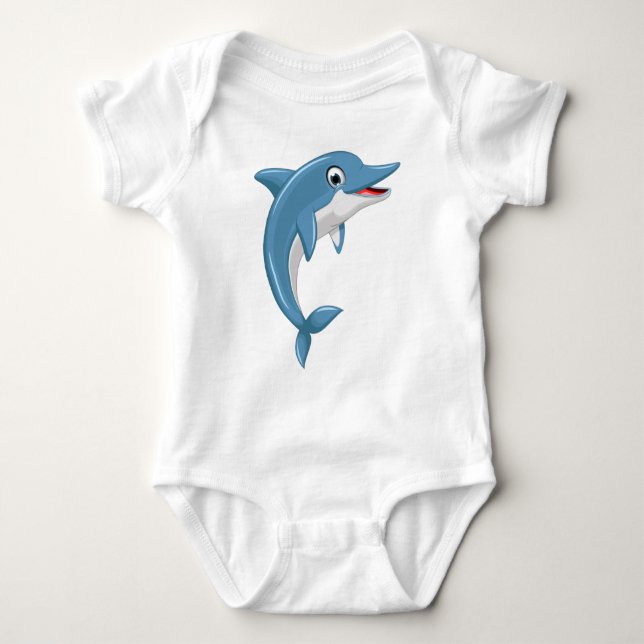 Cute Whale Tecknad Artwork T Shirt (Framsida)