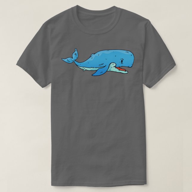 Cute Whale toon T Shirt (Design framsida)