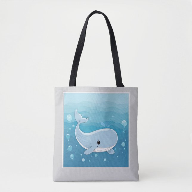 Cute Whale Tygkasse (Framsida)