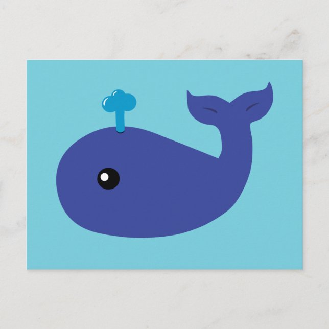 Cute Whale Vykort (Framsida)