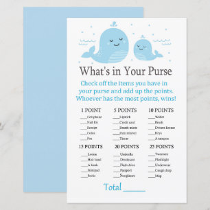 Cute Whale What's in your purse match