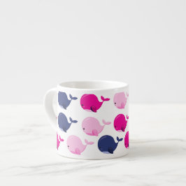 Cute Whales, Mönster av valar, havsdjur Espressomugg