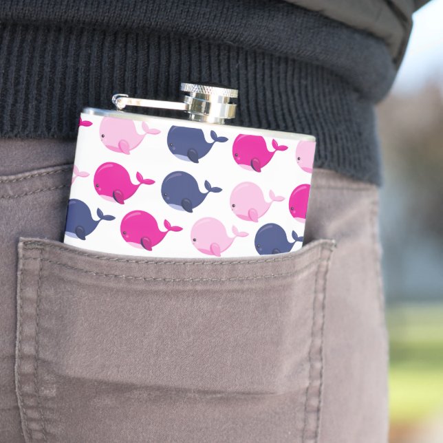 Cute Whales, Mönster av valar, havsdjur Fickplunta (In Situ)