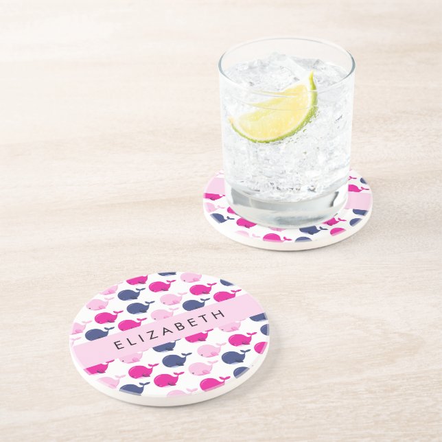 Cute Whales, Mönster, ditt namn Underlägg (Sidan)