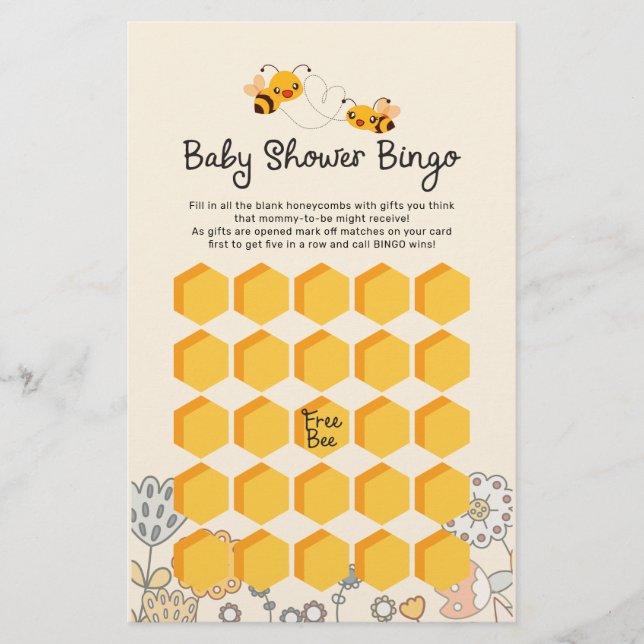 Cute What will it be Baby Shower Bingo Game Cards (Framsida)