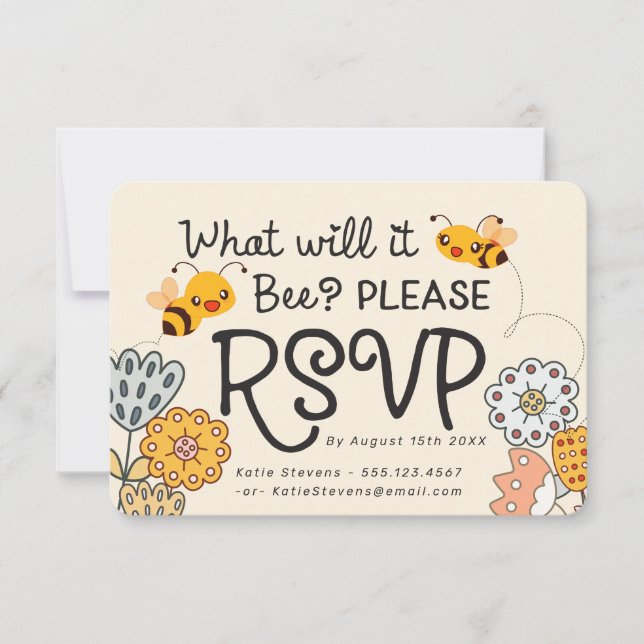Cute What will it be Gender Reveal Baby Shower OSA Kort (Framsida)