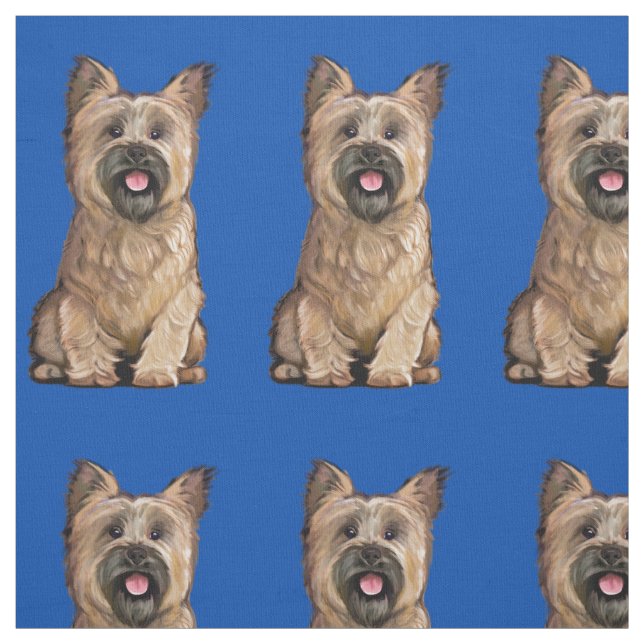 Cute Wheaten Cairn Terrier Fabric Tyg (Provkarta)