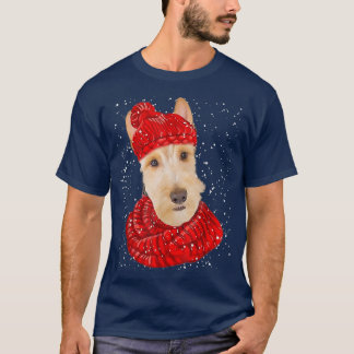 Cute Wheaten Scottish Terrier Hund Hat Scarf T Shirt