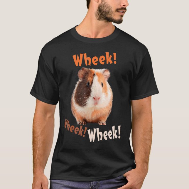 Cute Wheek Wheek Guinea Gris Pet Owner T Shirt (Framsida)