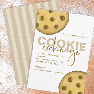 Cute Whimised Chocolate Chip Cookie Kitc Inbjudningar