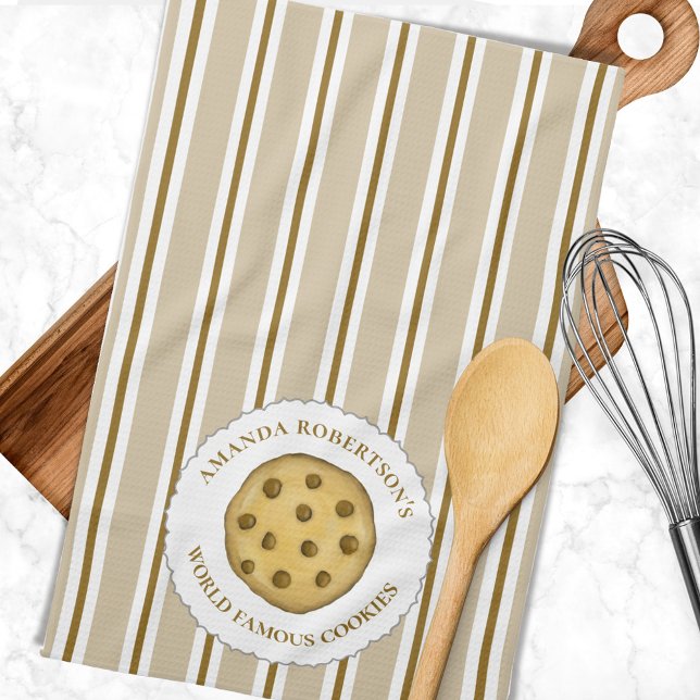Cute Whimised Chocolate Chip Cookie Kökshandduk (With cute chocolate chip cookie design.)