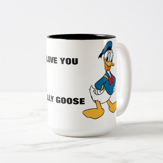 CUTE WHIMISICAL FOLK ART ANKA Två-Tonad MUGG (Framsida höger)