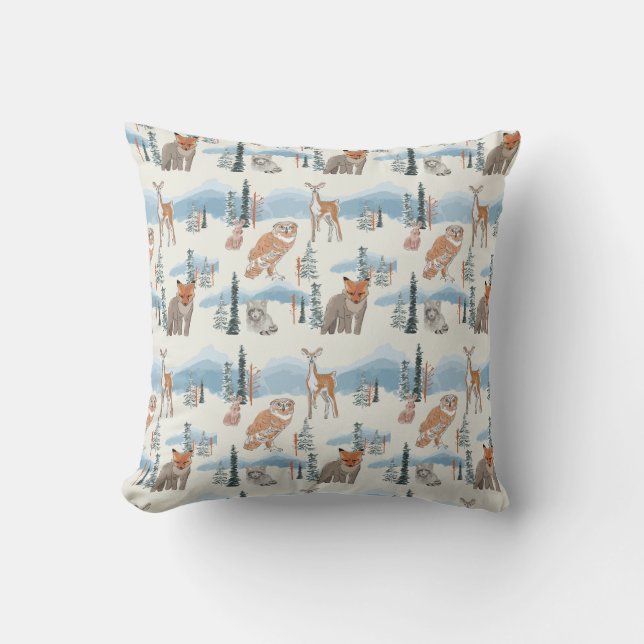 Cute Whimistics woodland animals baby plantskola Kudde (Framsida)