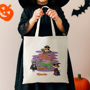 Cute Whimsials Halloween Bus eller godis Tygkasse