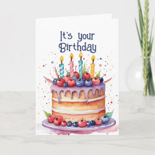 Cute Whimsiational Inspirational Birthday Eat the Helgkort