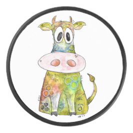 Cute Whimsic Colorful Cow