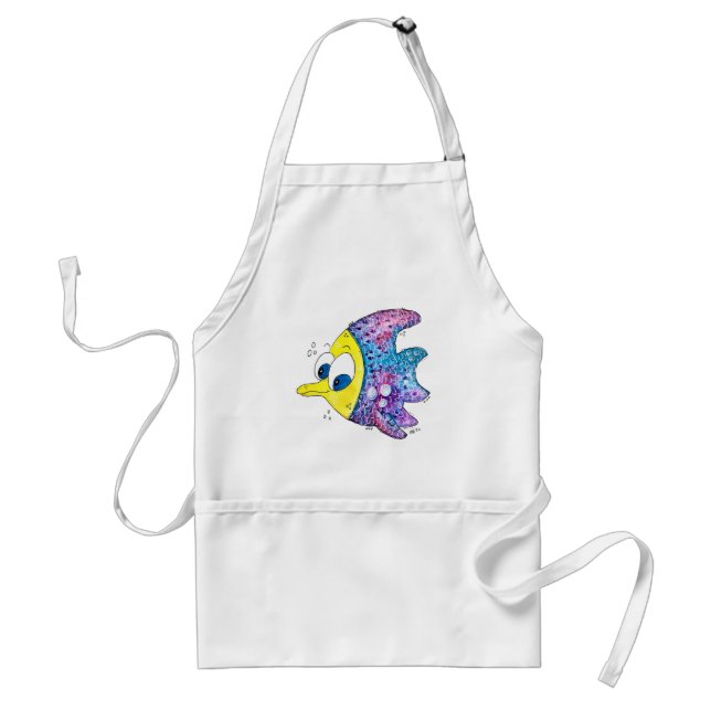 Cute Whimsic Colorful Fish Förkläde (Framsidan)