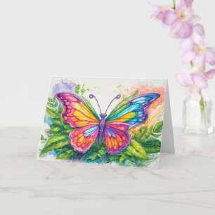 Cute Whimsical Abstrakt Butterfly Art Kort