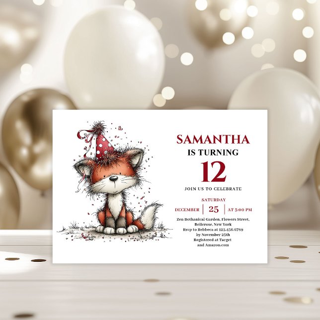 Cute whimsical animals design kids birthday invite inbjudningar (Cute whimsical animals design kids birthday invitation

)