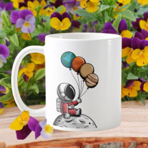 Cute Whimsical Astronaut,Rymden, Planets