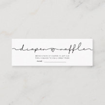 Cute Whimsical Baby duschdiaper raffle biljett