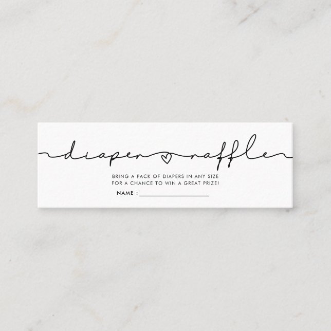 Cute Whimsical Baby duschdiaper raffle biljett (Framsida)