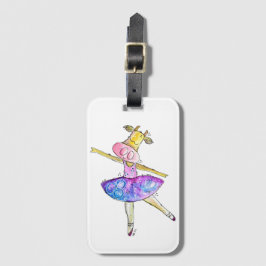 Cute Whimsical Ballerina Cow Bagagebricka