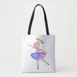 Cute Whimsical Ballerina Cow Tygkasse