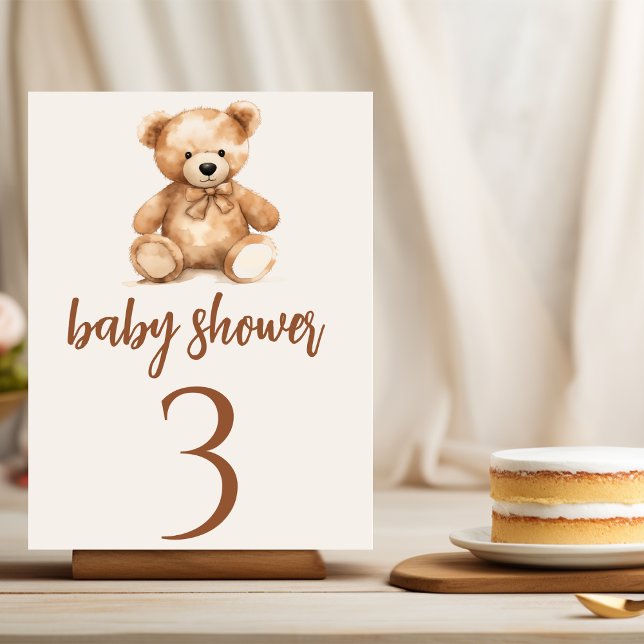 Cute Whimsical Bear Bordsnummer (Skapare uppladdad)