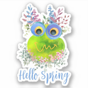 Cute Whimsical Bird Hej Vår Klistermärken