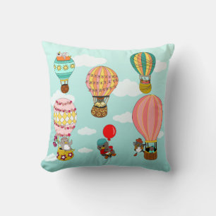 Cute Whimsical Bird Illustration för barn Kudde