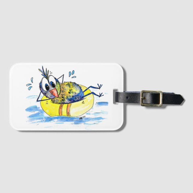 Cute Whimsical Bird on Flyt Bagagebricka (Framsida horisontal)