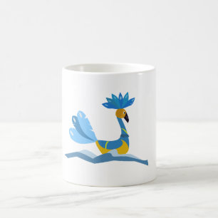 Cute Whimsical bird simming i vatten Kaffemugg