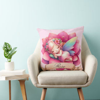 Cute Whimsical Blommigt Sweet Dreams Sleeping Fair Kudde
