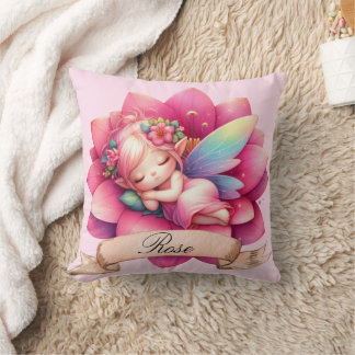 Cute Whimsical Blommigt Sweet Dreams Sleeping Fair Kudde