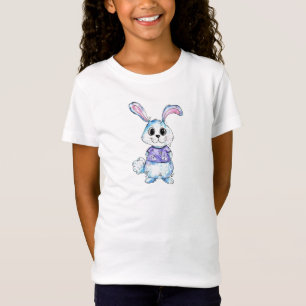 Cute Whimsical Blue Bunny T Shirt