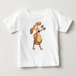 Cute Whimsical Brown-Hund lyftvikt T Shirt