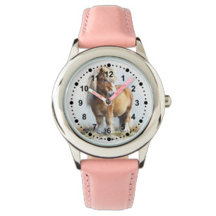 Cute Whimsical Brown Pony Horse Kids Armbandsur