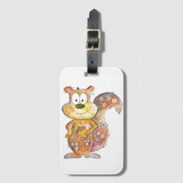 Cute Whimsical Brown Squirrel Bagagebricka
