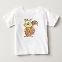 Cute Whimsical Brown Squirrel