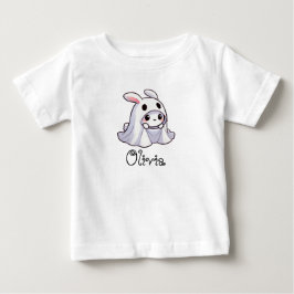 Cute,Whimsical Bunny Ghost, eget namn, Halloween T Shirt