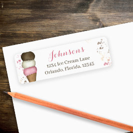 Cute Whimsical Calligraphy Sprinkle-Returadress Returadress Etikett