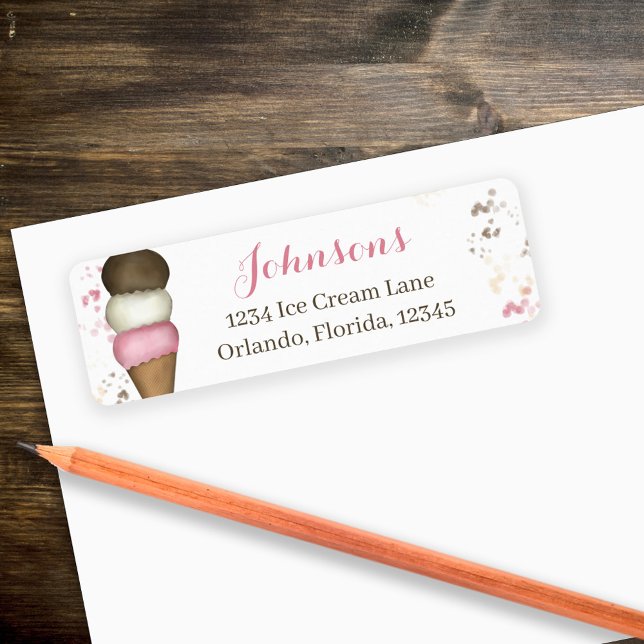 Cute Whimsical Calligraphy Sprinkle-Returadress Returadress Etikett (Skapare uppladdad)