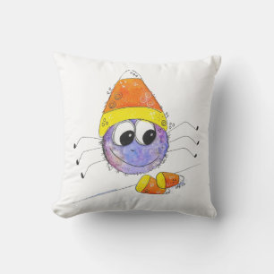 Cute Whimsical Candy corn Spider Kudde