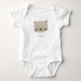 Cute Whimsical Cat Ansikte T Shirt