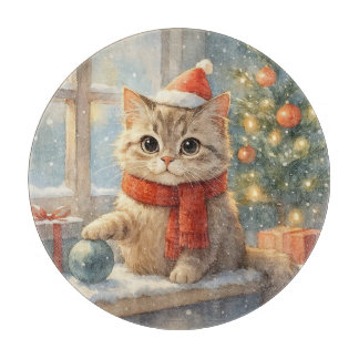 Cute Whimsical Christmas cat