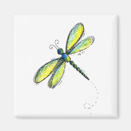 Cute Whimsical Dragonfly Magnet