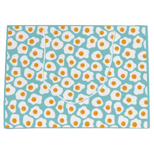 Cute Whimsical Egg Yolk Mönster i Teal Blue